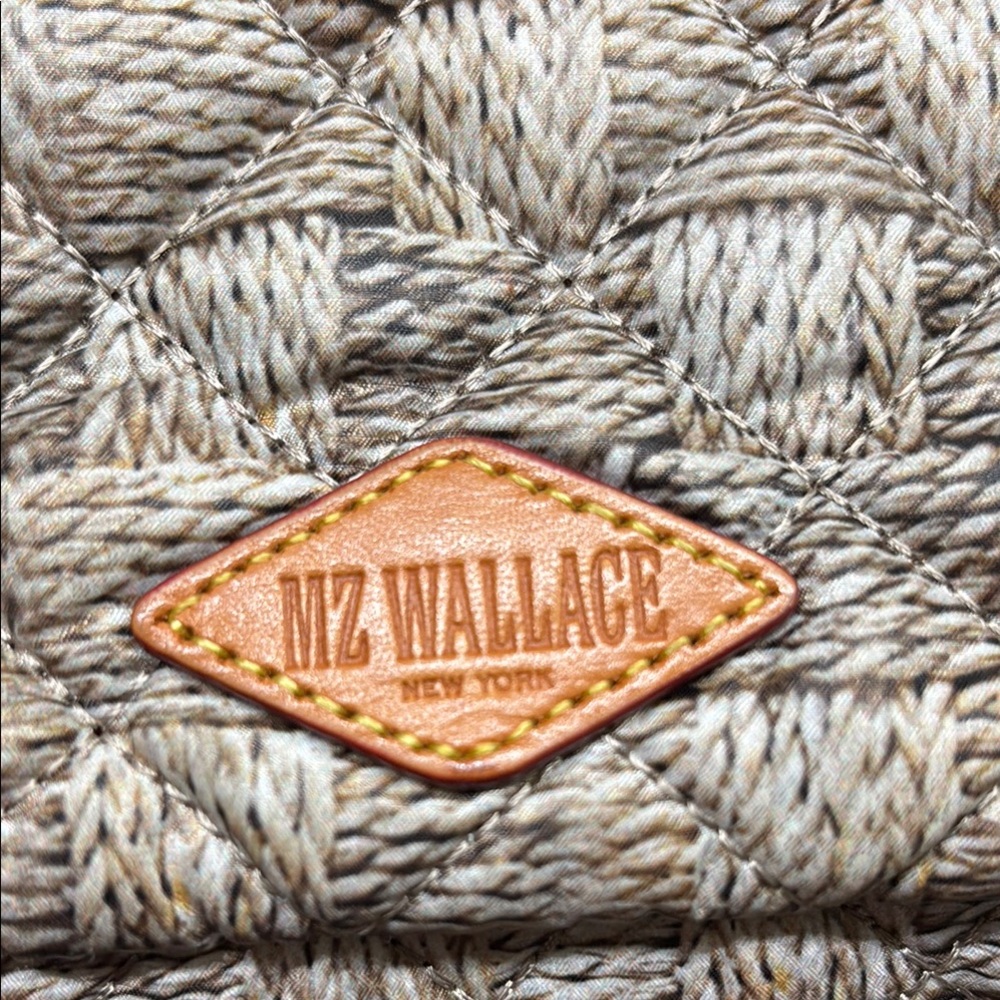 MZ Wallace Pattern Quilted Messenger Bag with Softened Metallic Sheen - Picture 6 of 9